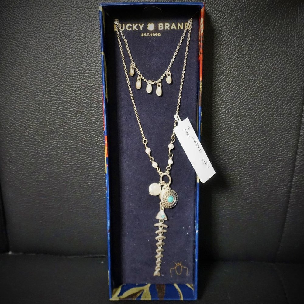 LUCKY BRAND FISH-BONE NECKLACE NEW